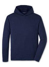 Peter Millar XL Excursionist Flex Hoodie Merino Wool Navy Blue MS25XK77 NWT 200