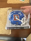 Randy Gradishar signed Broncos mini helmet. Beckett Authenticated.