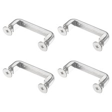 4-Pack 34mm x 6mm Alloy Right Angle Arch Bridge Buckles for Bag Silver Tone 