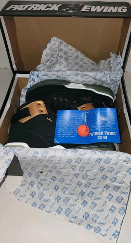 PATRICK EWING Athletics 33 HI x Big L Black/Gold/Ice Sneakers Premium Suede - Bild 6 von 13