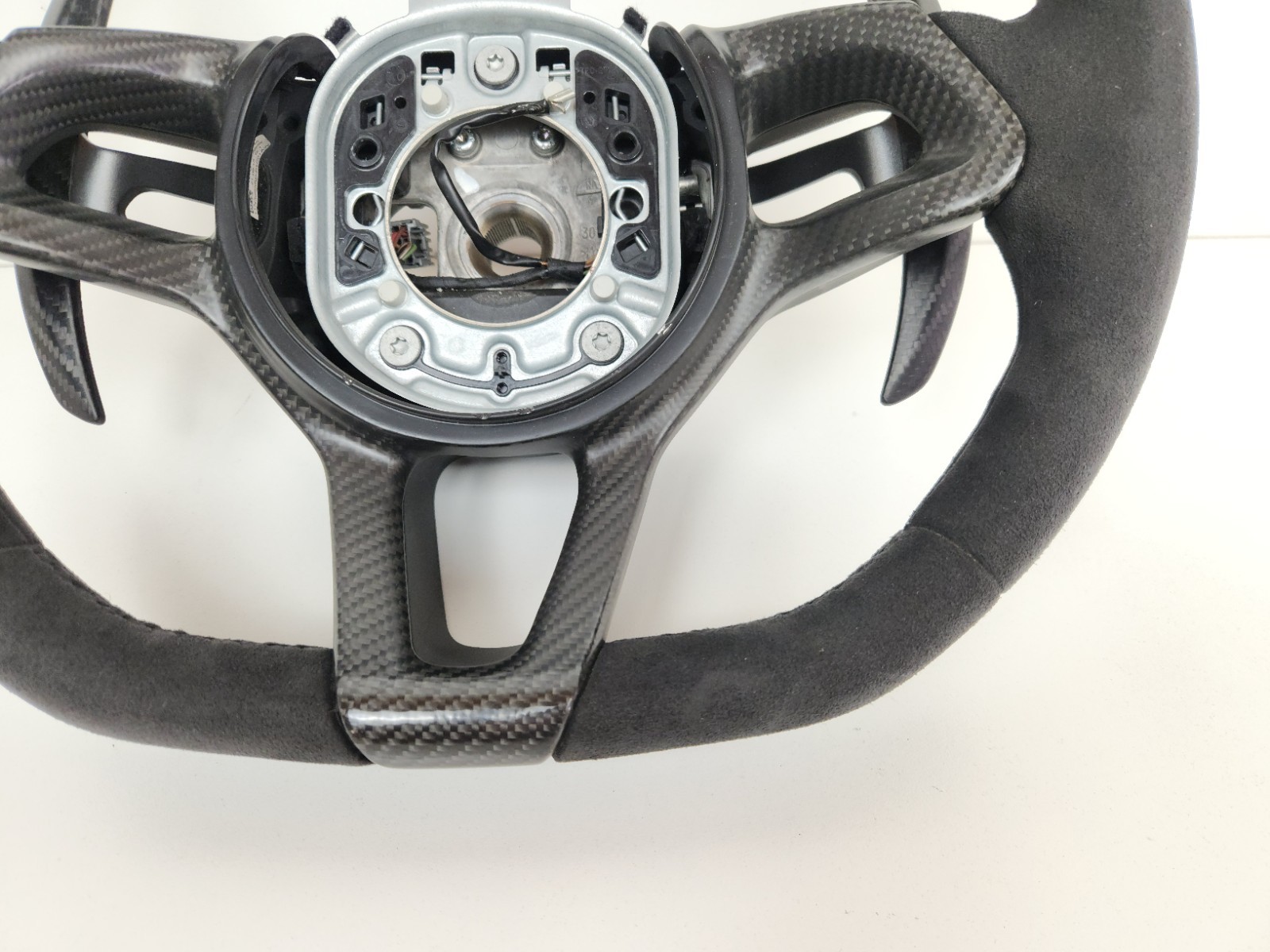 2015-2017 MCLAREN 675LT STEERING WHEEL CARBON FIBER ALCANTARA W PADDLE SHIFTERS