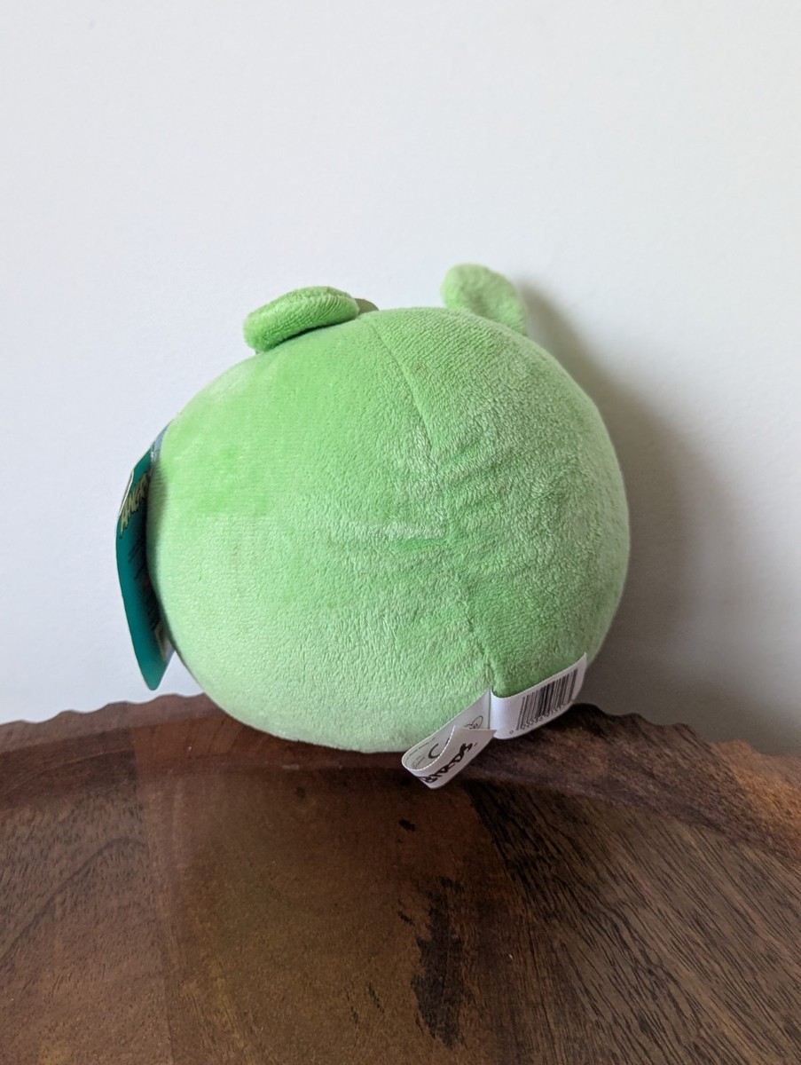 Angry Birds Green Corporal Pig Plush Cracked Helmet Bad Piggies 5 No Sound NWT