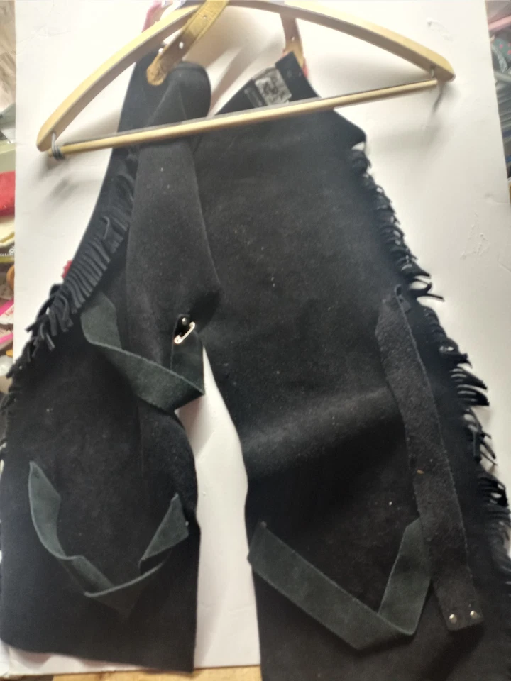 Little Outlaw Western 2 Pc Chaps And Vest Faux Suede Size Large - Image 3 of 4