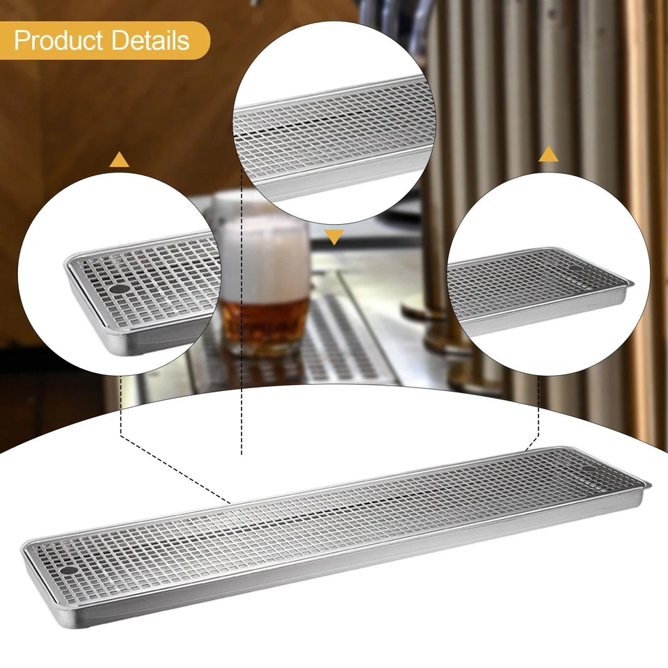 Vassoio raccogligocce per birra, rimovibile, con foro quadrato, distributore di - Immagine 2 di 4