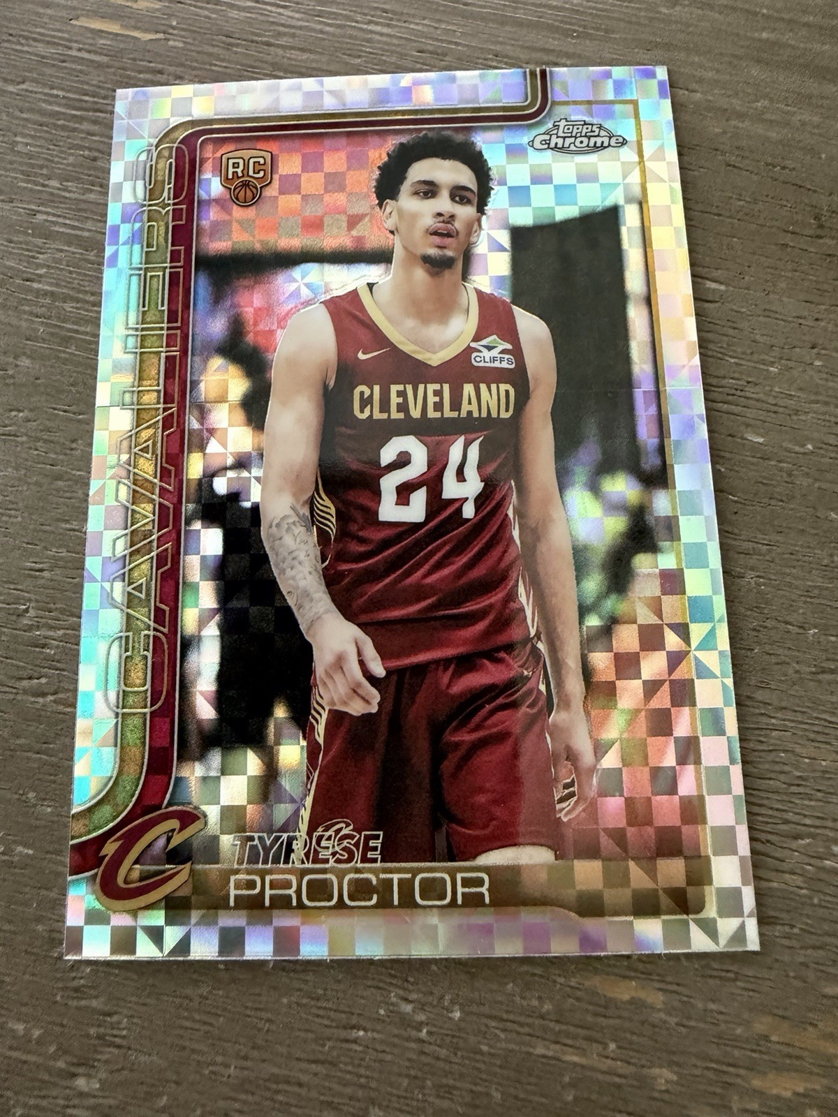 2025-26 Topps Chrome Tyrese Proctor (RC) #300 X-Fractor Cleveland Cavaliers