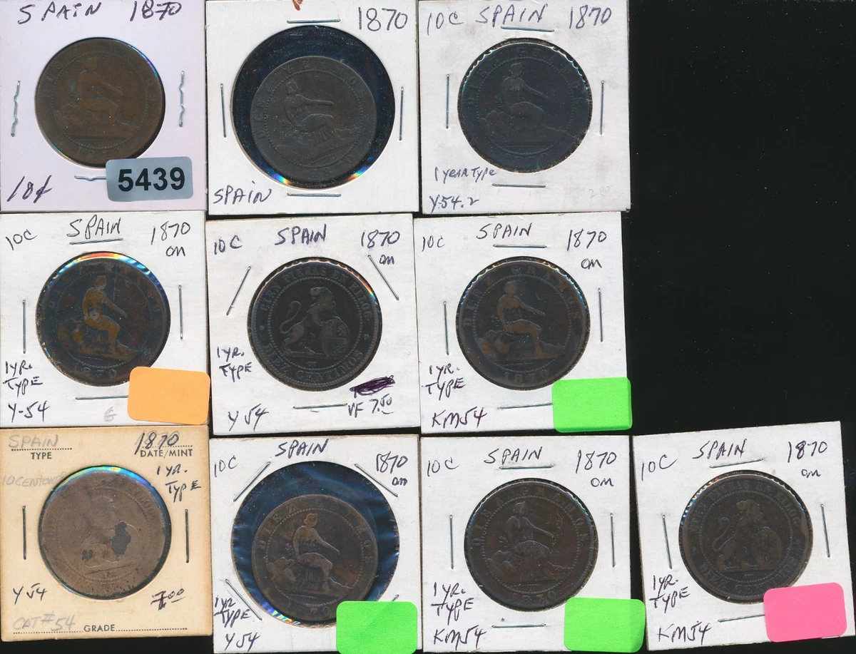 1870 Year Spanish Coins for sale | eBay