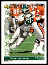1993 Upper Deck Clyde Simmons Philadelphia Eagles #265