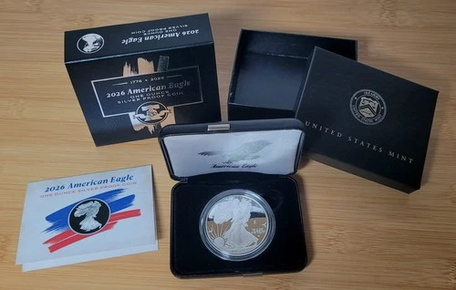 2026 Silver Eagle Proof 250th Anniversary Privy Dual Date 1776 w/ Mint Packaging