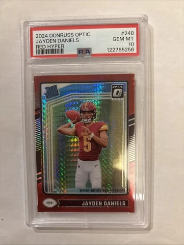 2024 Panini Donruss Optic - Rated Rookie Jayden Daniels #248 Red Hyper Prizm...