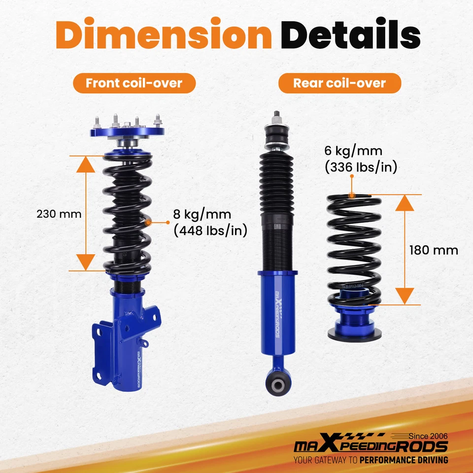 MaXpeedingrods Coilovers Suspension Lowering Kit For Ford Mustang 2005-2014 - Image 4 of 4