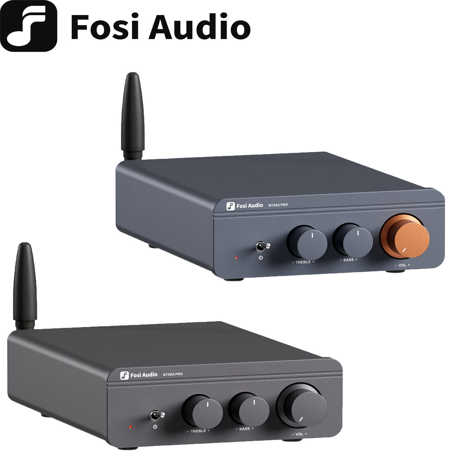 Fosi Audio BT20A PRO Audio Amplifier HiFi Class D Bluetooth Home Stereo 48V/32V