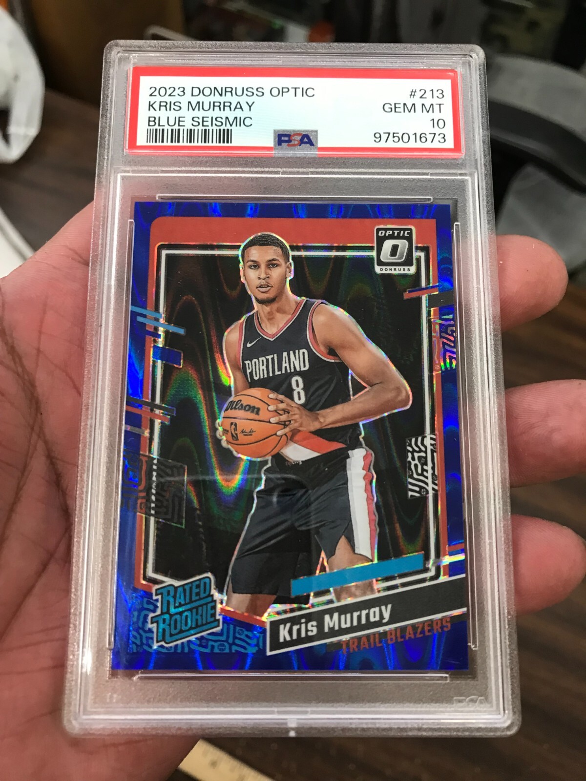 2023 optic kris murray blue seismic /249 rc psa 10