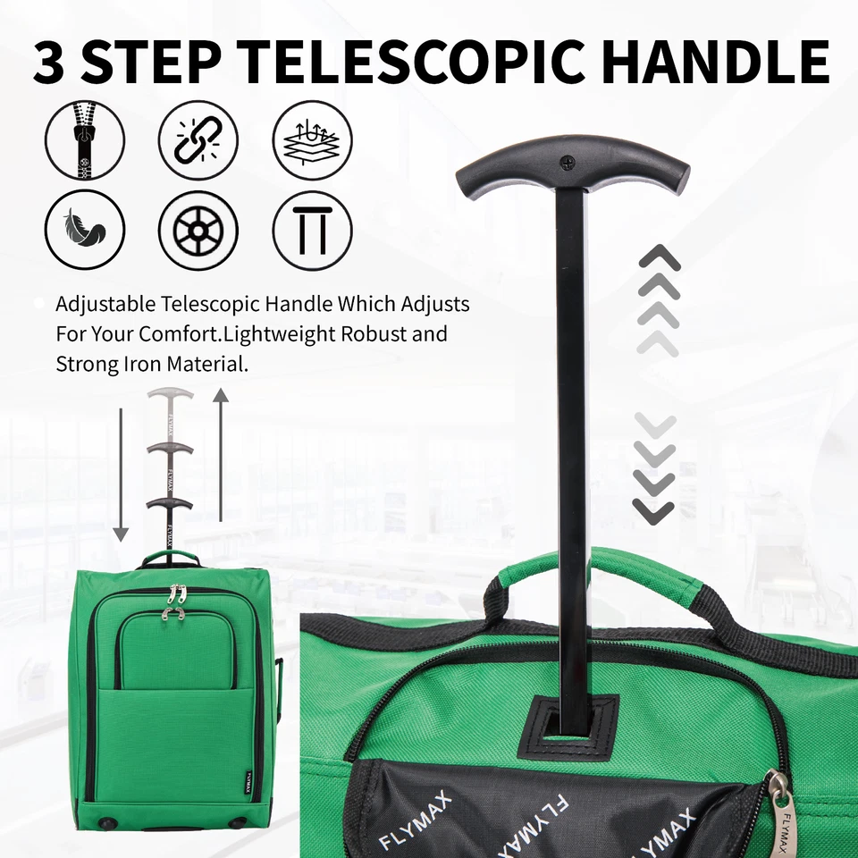 45x36x20 EasyJet Cabin Bag Hand Luggage Flight Bag onboard Carry on Case Light - Image 4 of 4
