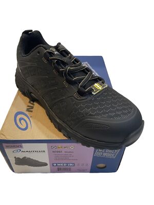 Nautilus N1961 9 Size Women's Athletic Shoe Alloy Work Shoe , Black