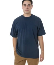 Los Angeles Apparel Garment Dyed 6.5 Oz Heavyweight T Shirt Navy Small USA NEW