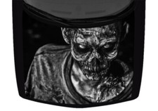 Zombie Man Decaying Greyscale Hood Truck Wrap Vinyl Car Graphic Decal 58