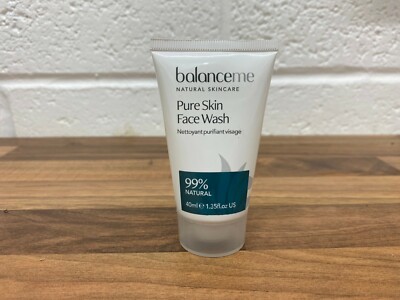 Balance Me Pure Skin Face Wash 99% Natural Sulfate-Free Paraben-Free 40 ml