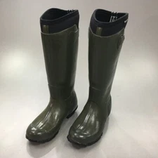 Bogs Womens Rider Boots Size 7 Olive High Emboss Rubber Waterproof Pull-on 52252
