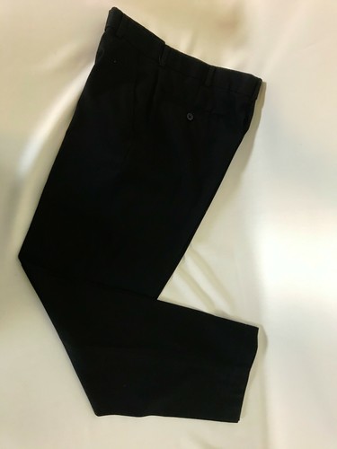 GEORGE Flat Front Dress Pants Black 32/32 Polyester MACHINE WASH - Picture 2 of 3