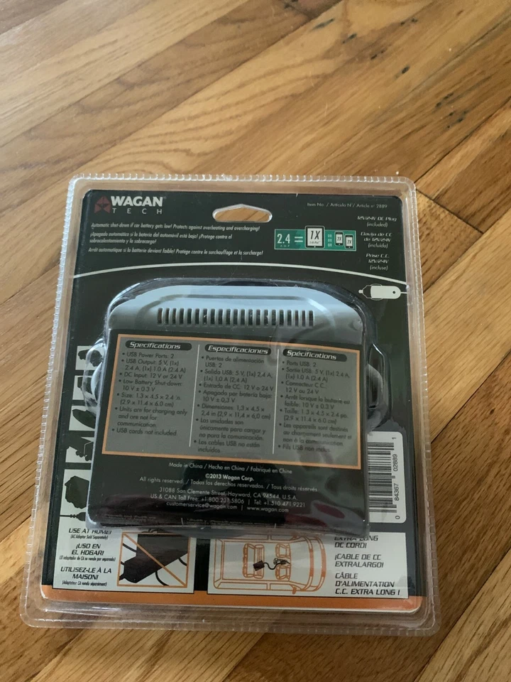 Cargador de viaje para teléfono iPad USB TECH WAGAN 2889 2.4A  Foto 2 de 2