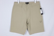 Oakley Men s Workwear Short Shorts 32 Stretch Chino Khaki Safari 10" INseam