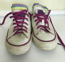 Converse All Store Shoes White Rainbow Tongue Colorful Mens 6 Womens 8 Color Low