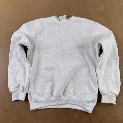 Champion Eco Youth Medium Light Heather Gray Fleece Crew Neck