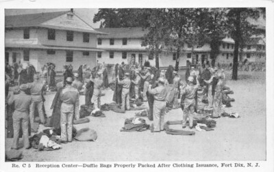 Reception Center Duffle Bags Properly Packed Fort Dix NJ