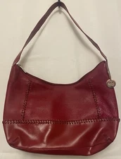 The Sak Purse Red Leather Bag Shoulder Tote Purse Medium Size