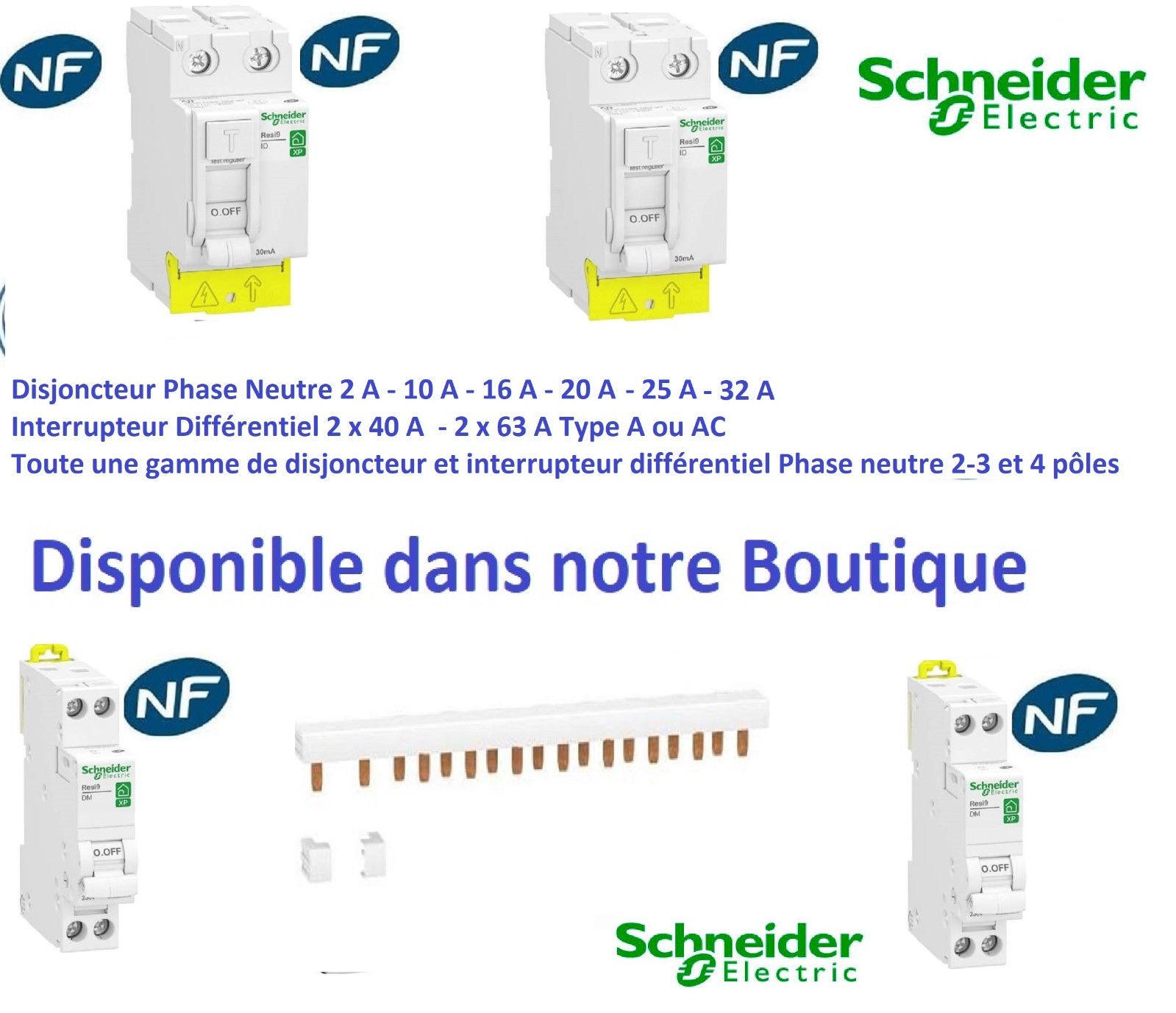 Coffret électrique 54 modules Schneider Resi9 à 3 rangées avec porte pour une isolation maximale
