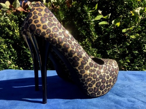 sparkly cheetah heels
