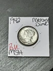 1942 Mercury Silver Dime BU Uncirculated MS++ Coin (Raw12962)