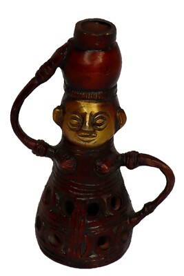 Dancing Lady Shape Decorative Pen Holder Handmade Brass Showpiece Figure BA938
