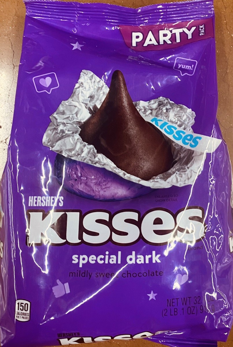 Hershey's Kisses SPECIAL DARK Mildly Sweet Chocolate PARTY PACK