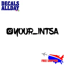 Personalized Instagram Decal Custom Vinyl , Instagram Tag Name Sticker