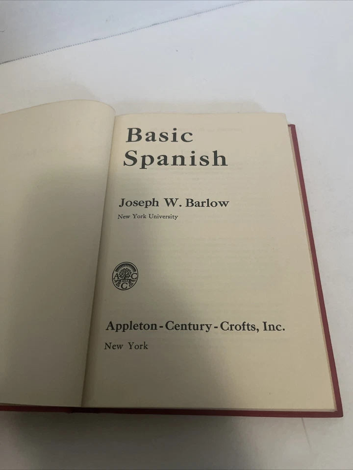 Vintage 1939 Basic Spanish Hardcover Joseph W. Barlow 1st Edition Printing - Image 4 of 4