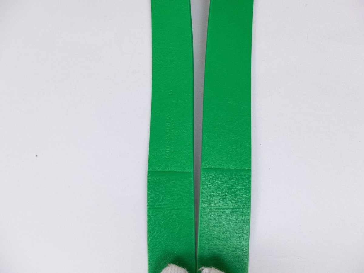 6960 - Bottega Veneta Leather Belt - Parakeet Green - Size 75 - NWT Bottega Veneta Paper Intreccio Cassette Belt Bag Parakeet  main image 3