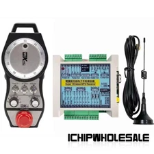 STWGP 6-Axis CNC MPG Wireless Handwheel E-Stop Manual Pulse Generator + Receiver