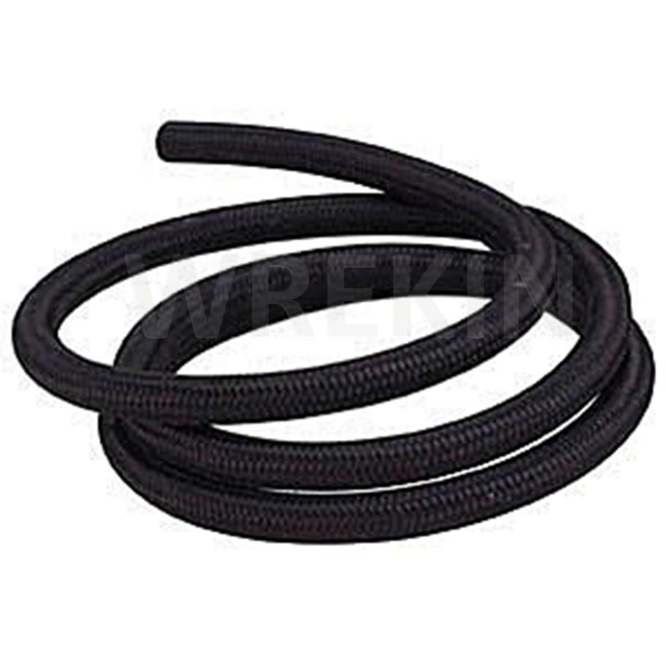 WREKIN Cotton Over Braid Fuel Line Hose Tube Rubber Petrol Diesel Pipe OverBraided Oil