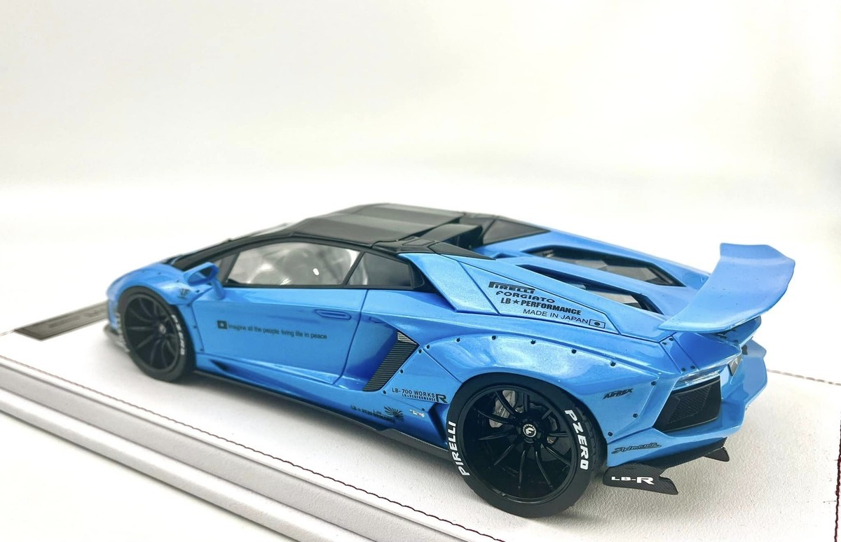 ミニカー LBWorks Lamborghini Aventador Light Blue ミニカー LBWorks Lamborghini Aventador Light Blue 1/64 MINI GT