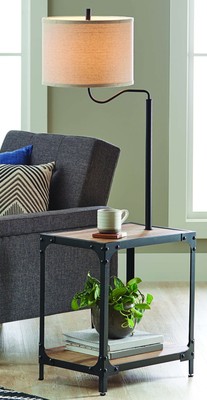 floor lamp with table and usb port