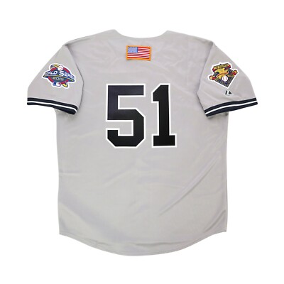Bernie Williams 2001 New York Yankees Grey World Series Road