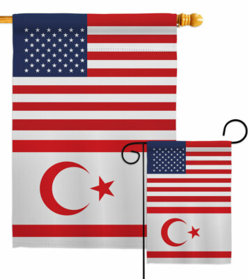 Cyprus Northern US Friendship Garden Flag Regional Gift Yard House Banner