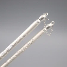 Real 999 Silver Chopsticks Home Tableware Dragon Pattern Crafts Chopsticks  
