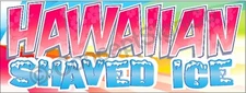 1.5'X4' HAWAIIAN SHAVED ICE BANNER Signs Snow Cones Sno Concessions Stand Fair