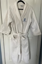 Vintage Ritz-Carlton Adult Embroidered Robe 70's Waffle Knit San Francisco