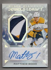 2025-26 Black Diamond Jewels of Draft Rookies JDMW Matthew Wood Auto Patch /49