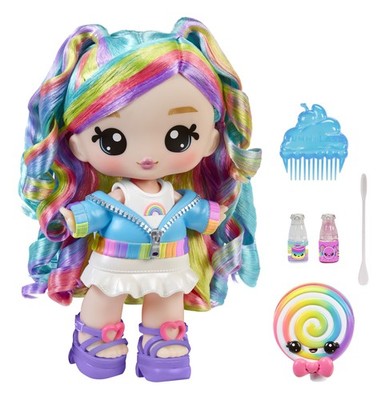 YUMMI LAND Yummiland Large Doll and Lip Gloss Pet - Skyler Rainbow Belt, Comes w