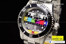 Invicta Men's 40mm Pop Art Multi Color Dial Quartz 200m Silver Tone 200m Watch