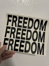 FREEDOM Black Vinyl Decal Sticker -Charlie Kirk Quote